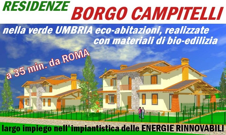 Abitazioni Eco compatibili immerse nella verde Umbria a 35 minuti da Roma