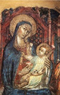 Facciata della Chiesa - Madonna in trono - scuola senese, sec. XV