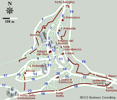 Mappa del centro storico